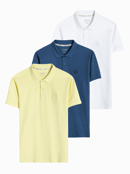 Ombre Clothing Herren Pique-Strick-Poloshirt, 3er-Pack Ombre Clothing