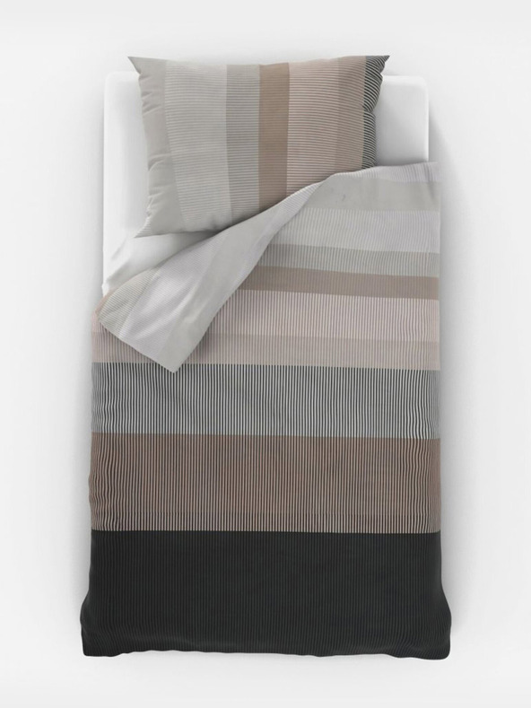 Kvalitex Klassische Baumwollbettwäsche DELUX 140x200, 70x90cm NEPTUNE braun