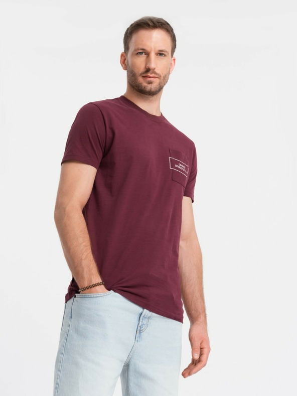 Ombre Clothing Herren T-Shirt aus Baumwolle mit Ombre-Taschenaufdruck Ombre Streetstyle Ombre Kleidung