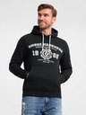 Ombre Clothing Herren Känguru bedrucktes Sweatshirt Ombre Kleidung