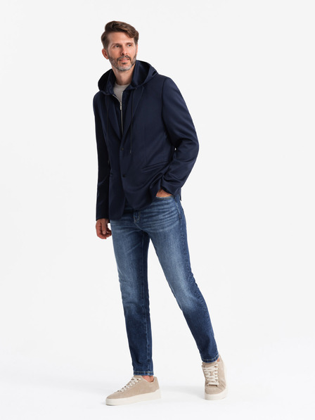 Ombre Clothing Herrenjacke mit abnehmbarem Futter und Kapuze Ombre Clothing