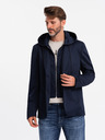 Ombre Clothing Herrenjacke mit abnehmbarem Futter und Kapuze Ombre Clothing