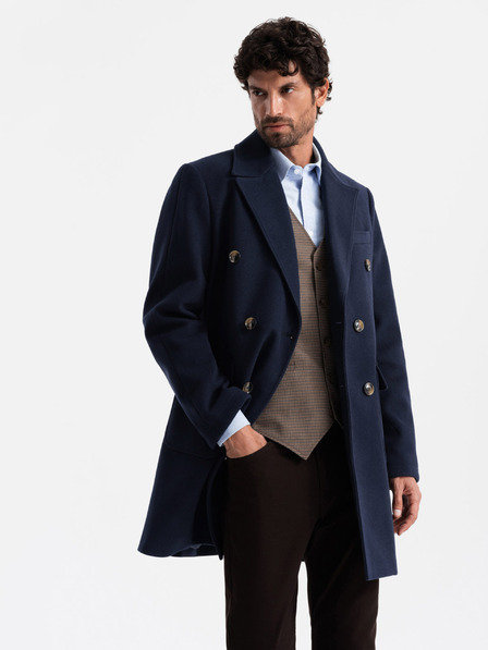 Ombre Clothing Zweireihiger Herrenmantel Ombre Clothing