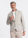Ombre Clothing Ombre Clothing hellbraune Herrenjacke mit Stehkragen