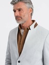 Ombre Clothing Ombre Clothing hellbraune Herrenjacke mit Stehkragen