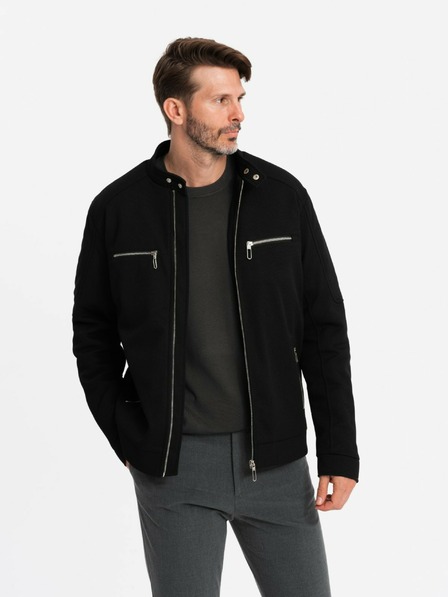 Ombre Clothing Herrenjacke mit Stehkragen und Taschen Ombre Clothing
