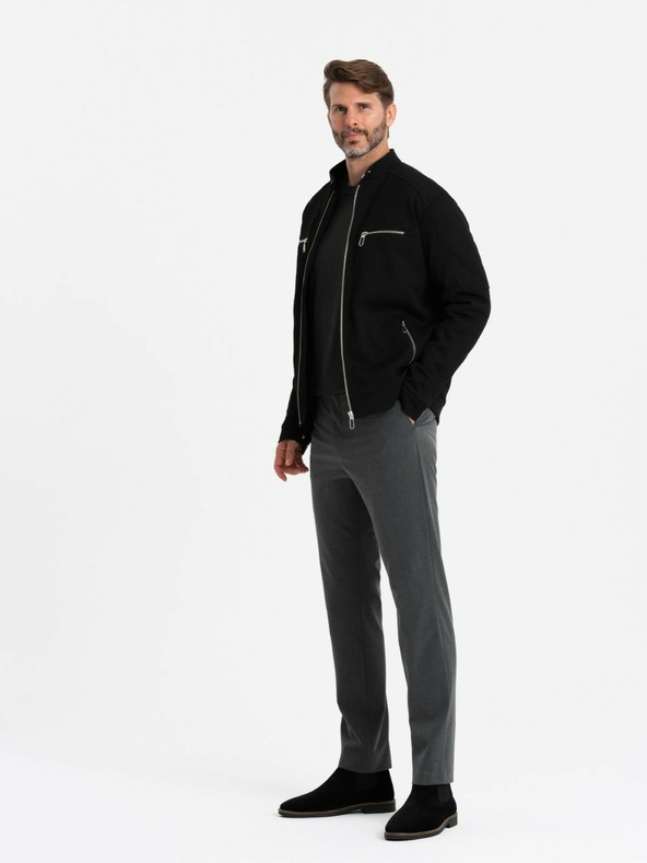 Ombre Clothing Herrenjacke mit Stehkragen und Taschen Ombre Clothing