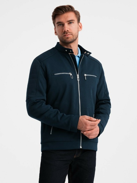 Ombre Clothing Herrenjacke mit Stehkragen und Taschen Ombre Clothing