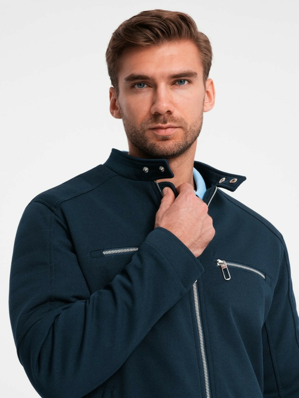 Ombre Clothing Herrenjacke mit Stehkragen und Taschen Ombre Clothing