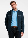 Ombre Clothing Herrenjacke mit Stehkragen und Taschen Ombre Clothing