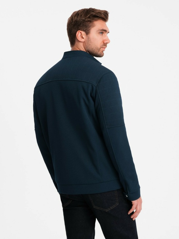 Ombre Clothing Herrenjacke mit Stehkragen und Taschen Ombre Clothing