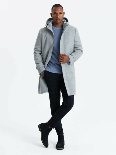 Ombre Clothing Herrenmantel mit Kapuze Ombre Clothing