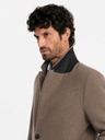 Ombre Clothing Eleganter einreihiger Herrenmantel aus Wollgemisch Ombre Clothing V1 OM-COWC-0114