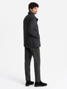 Ombre Clothing Kurzer zweireihiger Herrenmantel aus Wolle Ombre Clothing V1 OM-COWC-0115