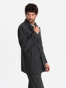 Ombre Clothing Kurzer zweireihiger Herrenmantel aus Wolle Ombre Clothing V1 OM-COWC-0115