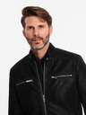 Ombre Clothing Herren-Retro-Bikerjacke mit Stehkragen Ombre Clothing V2 OM-JAFL-0197