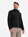 Ombre Clothing Herren-Retro-Bikerjacke mit Stehkragen Ombre Clothing V2 OM-JAFL-0197