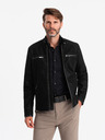 Ombre Clothing Herren-Retro-Bikerjacke mit Stehkragen Ombre Clothing V2 OM-JAFL-0197