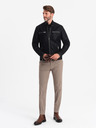 Ombre Clothing Herren-Retro-Bikerjacke mit Stehkragen Ombre Clothing V2 OM-JAFL-0197