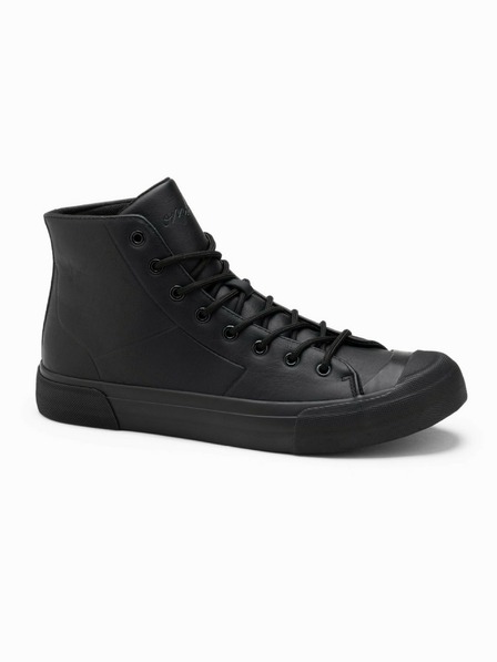 Ombre Clothing High-Top-Sneaker mit Gummispitze für Herren Ombre Clothing