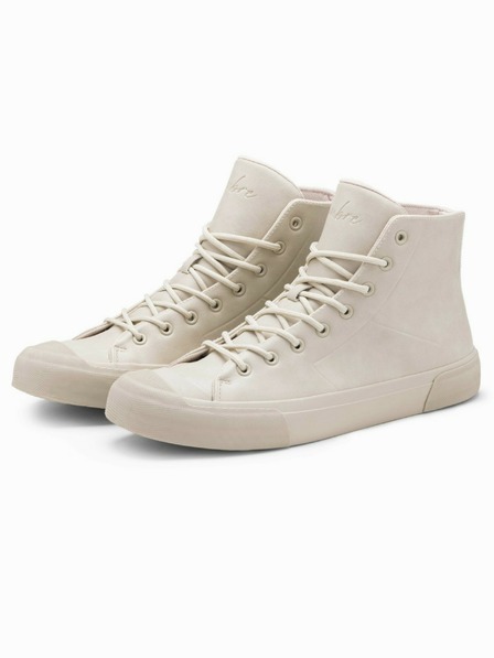 Ombre Clothing High-Top-Sneaker mit Gummispitze für Herren Ombre Clothing