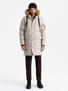 Ombre Clothing Lange Herren-Parka-Jacke mit Kapuze Ombre Clothing