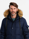 Ombre Clothing Lange Herren-Parka-Jacke mit Kapuze Ombre Clothing
