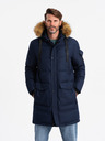 Ombre Clothing Lange Herren-Parka-Jacke mit Kapuze Ombre Clothing