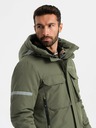 Ombre Clothing Isolierte lange Herrenjacke Ombre Kleidung