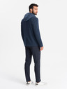 Ombre Clothing Herren Kapuzenjacke mit hohem Kragen dunkelblau Ombre Clothing