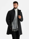 Ombre Clothing Herren-Wendeschal mit Karos und Quasten schwarz-weiß Ombre Clothing