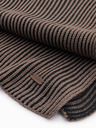 Ombre Clothing Herren-Strickschal mit zweifarbigen Streifen braun und schwarz Ombre Clothing