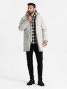 Ombre Clothing Lange klassische Herren-Parka-Jacke creme Ombre Clothing