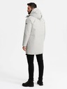 Ombre Clothing Lange klassische Herren-Parka-Jacke creme Ombre Clothing