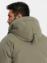 Ombre Clothing Klassische lange Herren-Parka-Jacke oliv Ombre Clothing