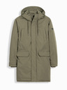Ombre Clothing Klassische lange Herren-Parka-Jacke oliv Ombre Clothing