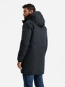 Ombre Clothing Klassische lange Herren-Parka-Jacke schwarz Ombre Clothing