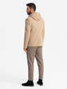 Ombre Clothing Herrenjacke mit hohem Kragen und Kapuze Hellbraun Ombre Kleidung