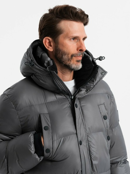 Ombre Clothing Lange Herrenjacke mit Taschen Ombre Clothing