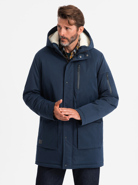 Ombre Clothing Lange Parka-Jacke für Herren Ombre Clothing