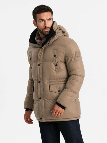 Ombre Clothing Lange Herrenjacke mit Taschen Ombre Clothing