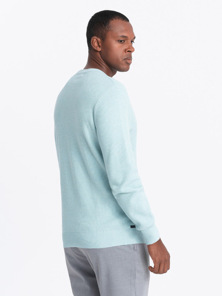 Ombre Clothing Herren Melange Strukturierter Strickpullover Mint Ombre Kleidung