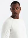 Ombre Clothing Herren Raglan-Pullover mit gerippten Ärmeln Weiß Ombre Kleidung