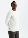 Ombre Clothing Herren Raglan-Pullover mit gerippten Ärmeln Weiß Ombre Kleidung