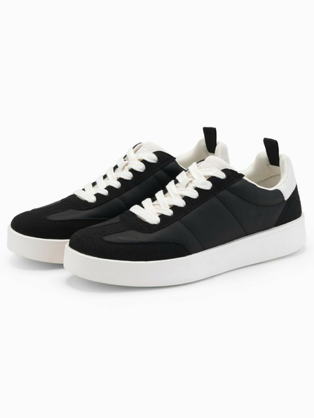 Ombre Clothing Herren Old-School-Sneaker mit dicken Sohlen Schwarz Ombre Clothing