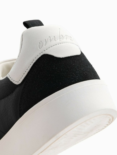 Ombre Clothing Herren Old-School-Sneaker mit dicken Sohlen Schwarz Ombre Clothing