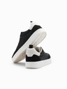 Ombre Clothing Herren Old-School-Sneaker mit dicken Sohlen Schwarz Ombre Clothing