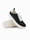 Ombre Clothing Herren Old-School-Sneaker mit dicken Sohlen Schwarz Ombre Clothing