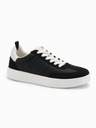 Ombre Clothing Herren Old-School-Sneaker mit dicken Sohlen Schwarz Ombre Clothing