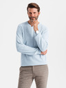 Ombre Clothing Herren Melange strukturierter Strickpullover blau Ombre Kleidung